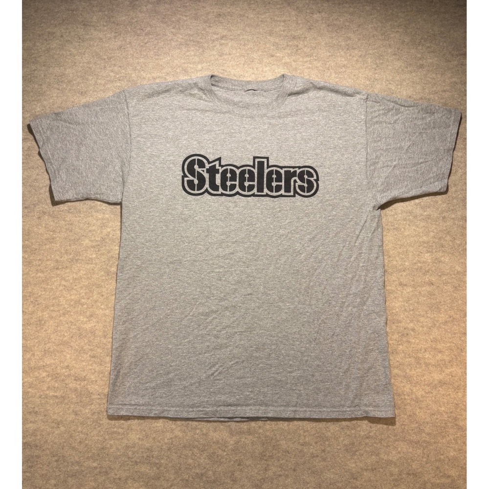 Pittsburgh Steelers Graphic T-Shirt Mens XL Gray Short Sleeve NFL Football Tee